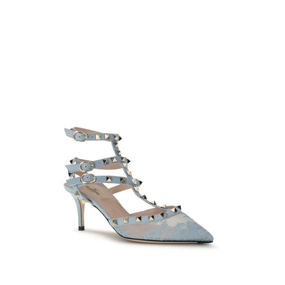 Valentino Garavani Blue Fabric High Heel Pumps