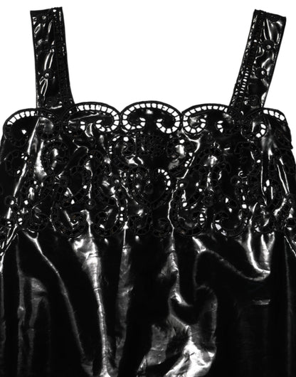 فستان دولتشي آند غابانا قصير أسود بقصة A-line