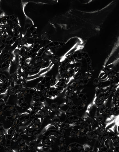 فستان دولتشي آند غابانا قصير أسود بقصة A-line