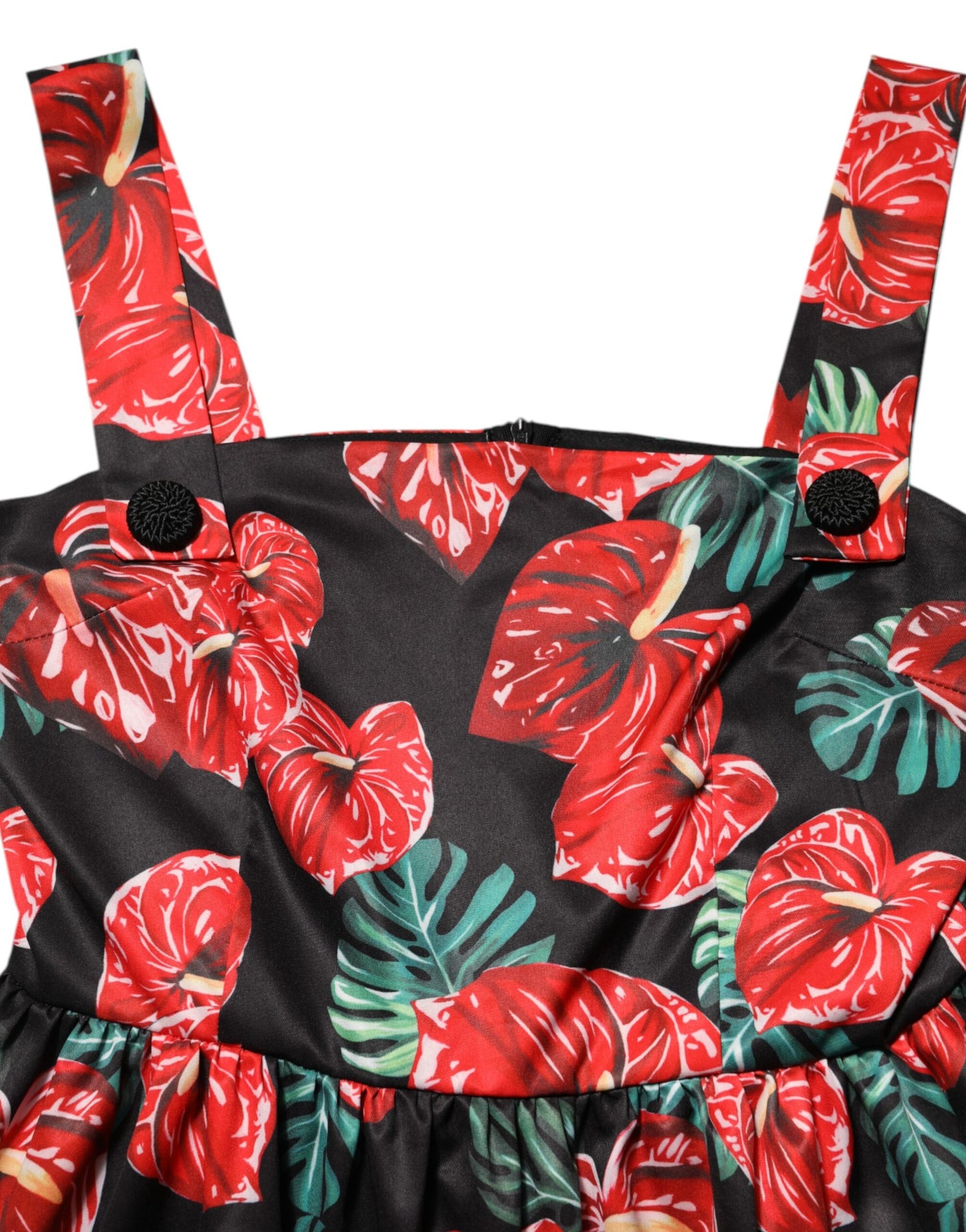 فستان دولتشي آند غابانا متوسط ​​الطول من القطن والبوبلين متعدد الألوان