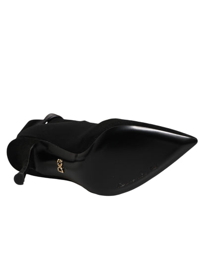 حذاء دولتشي آند غابانا أسود بكعب ستيليتو ورباط