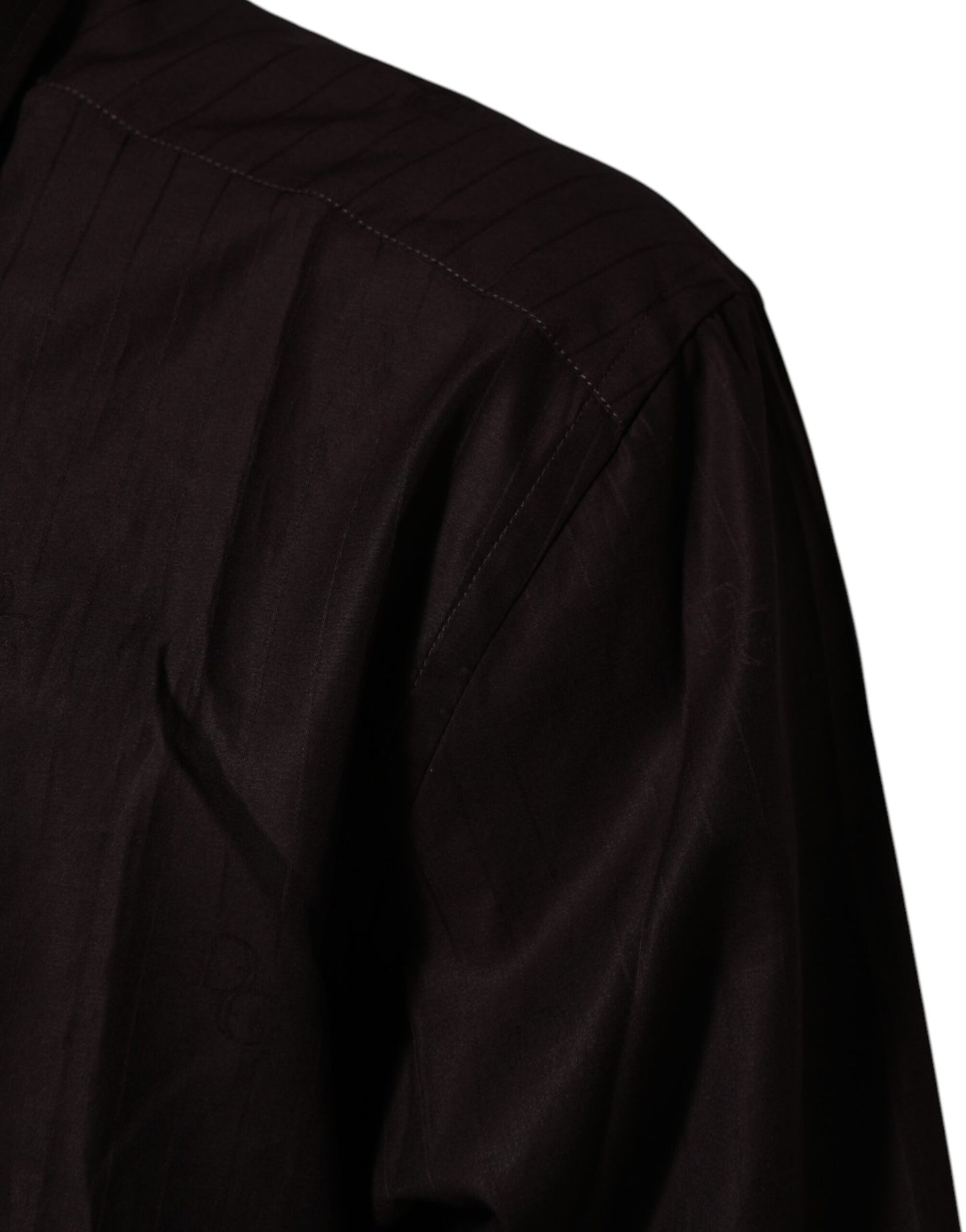 قميص مارتيني قطني بني بأكمام طويلة من دولتشي آند غابانا