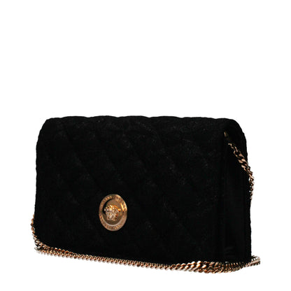 Versace Black Fabric Clutch Bag