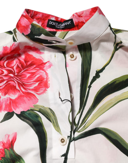 بلوزة دولتشي آند غابانا متعددة الألوان مزينة بالزهور بأكمام طويلة