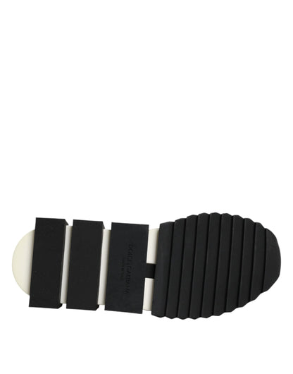 حذاء سنيكرز سورينتو رجالي من دولتشي آند غابانا أسود مرصع بالكريستال سهل الارتداء