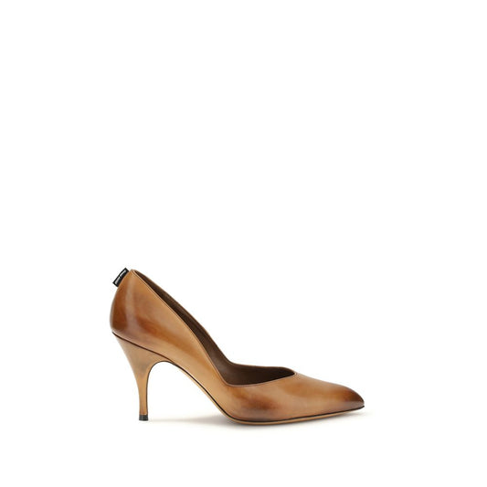 Miu Miu Beige Calf Leather Bos Taurus High Heel Pumps
