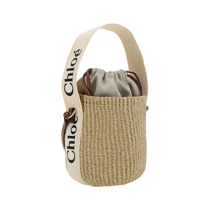 حقيبة كتف كلوي القطنية البيضاء