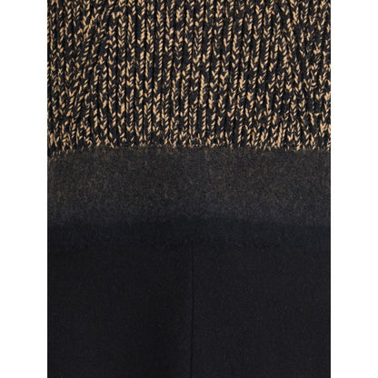 فستان برادا الأسود المصنوع من الصوف الكاجوال