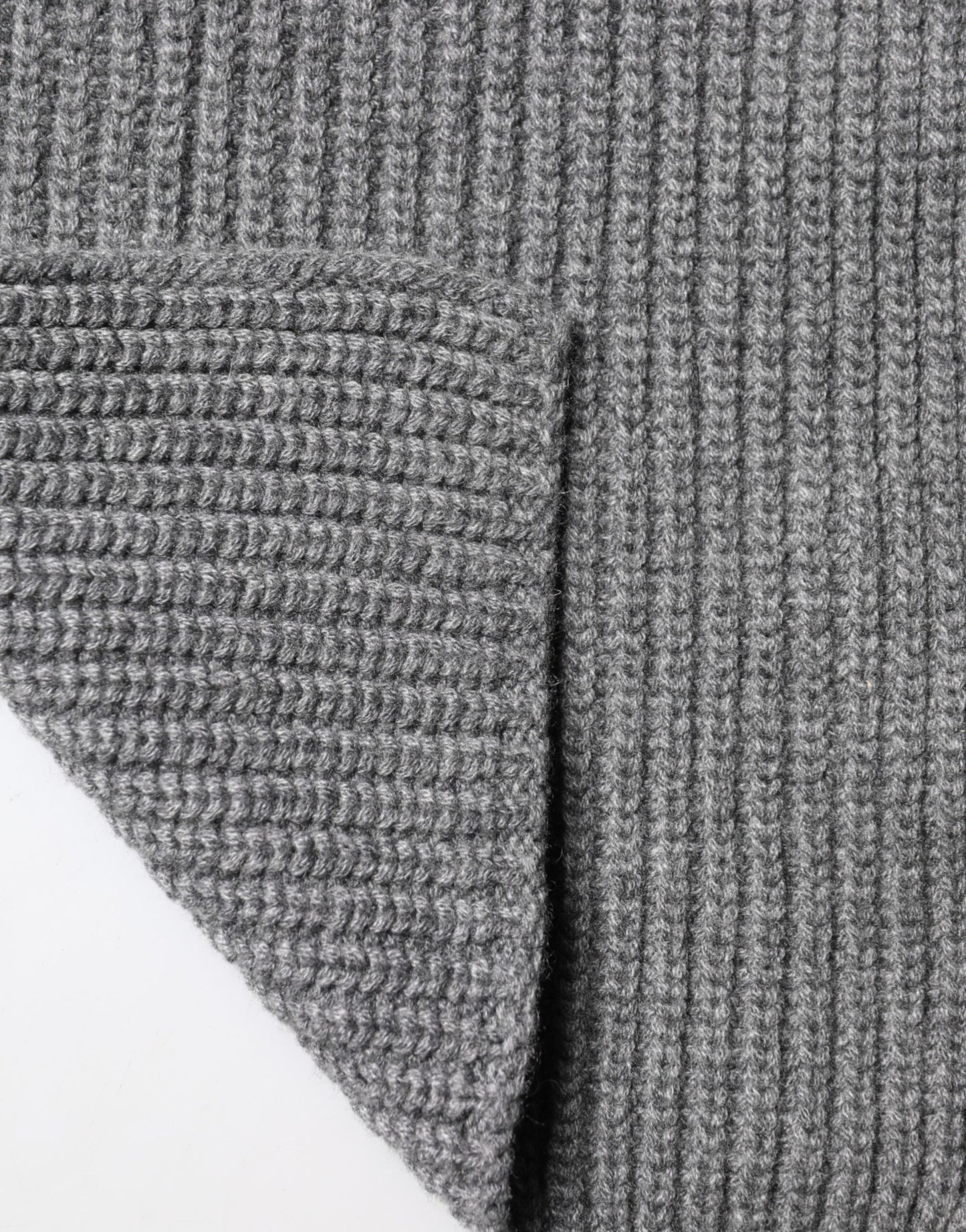 Dolce & Gabbana Gray Cashmere Knit Neck Wrap Shawl Scarf