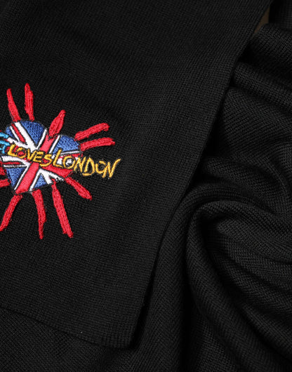 وشاح دولتشي آند غابانا بلو صوف دي جي لوفز لندن للرقبة