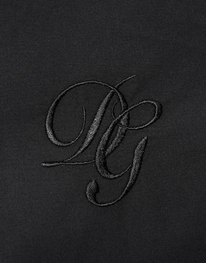 قميص رجالي رسمي من القطن باللون الأسود الذهبي من دولتشي آند غابانا