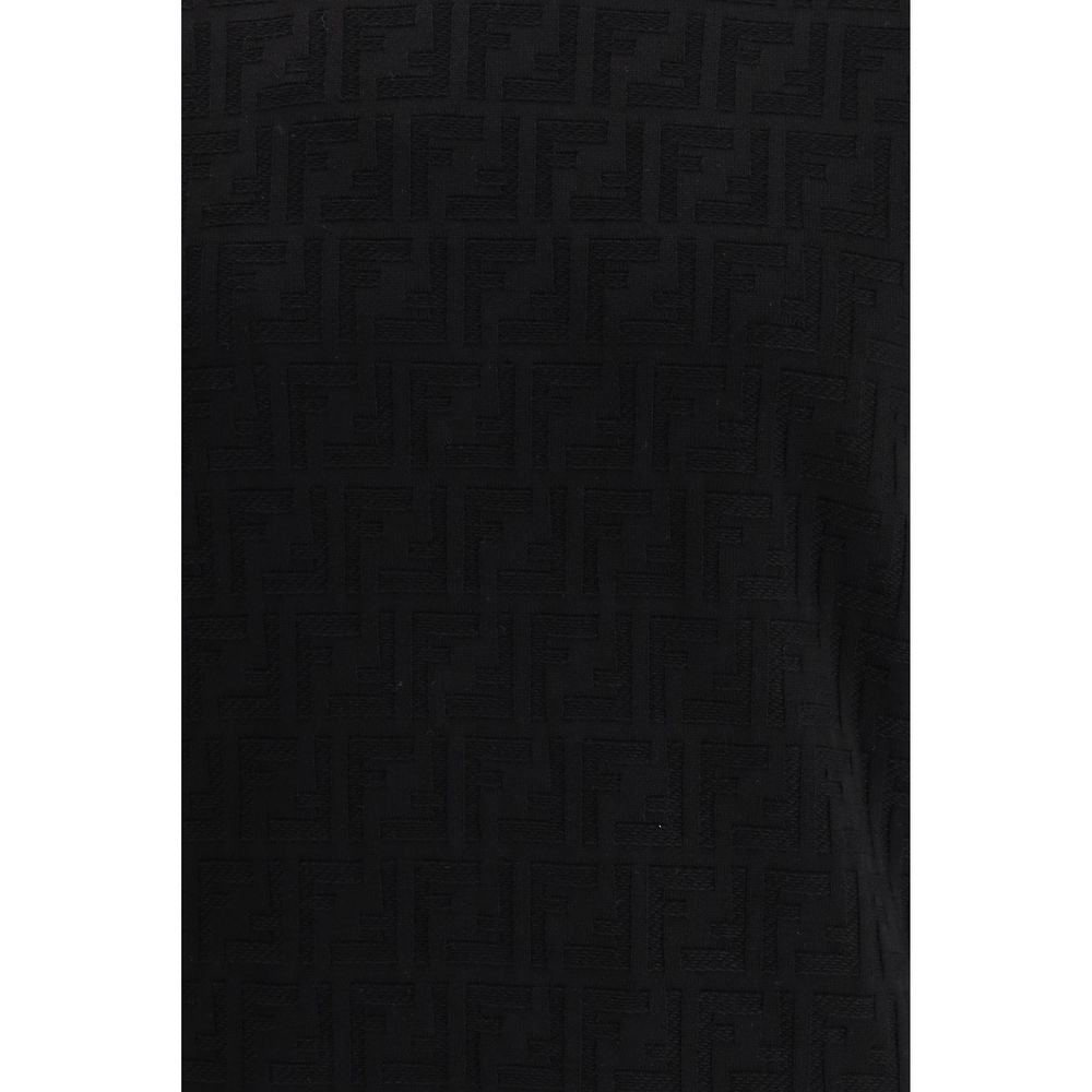 تي شيرت فندي قطني أسود