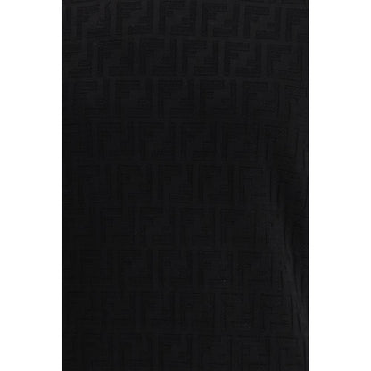 تي شيرت فندي قطني أسود