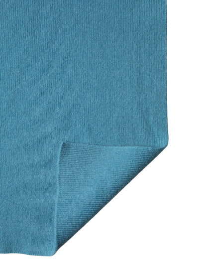 Dolce & Gabbana Blue Cashmere Knit Neck Wrap Shawl Scarf