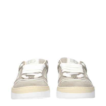 Dolce & Gabbana Beige Leather Low Top Sneakers