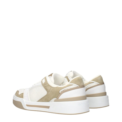 Dolce & Gabbana White Fabric Low Top Sneakers