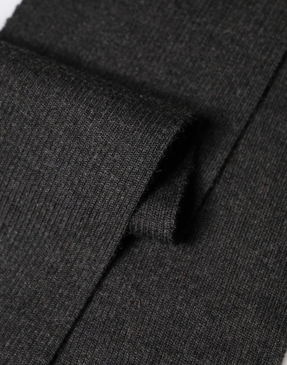 وشاح دولتشي آند غابانا الأسود من الكشمير المحبوك مع وشاح للرقبة