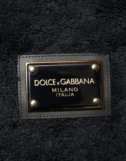 Dolce & Gabbana Black Cotton V-Neck Men Sweatshirt Sweater