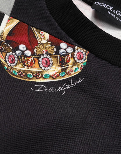 Dolce & Gabbana Multicolor Crown Print Sweatshirt Sweater