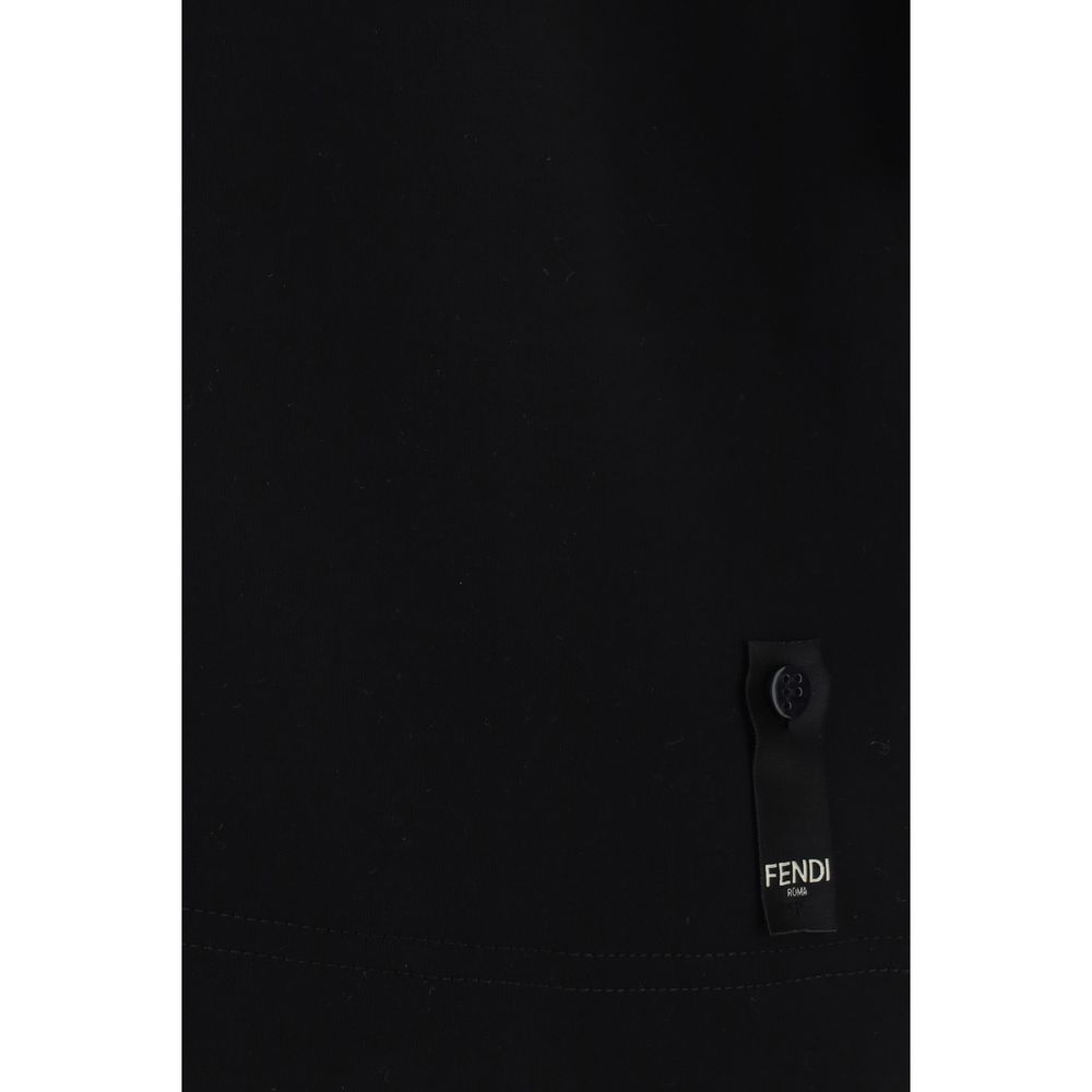 تي شيرت فندي قطني أسود