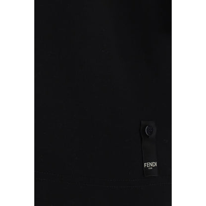 تي شيرت فندي قطني أسود