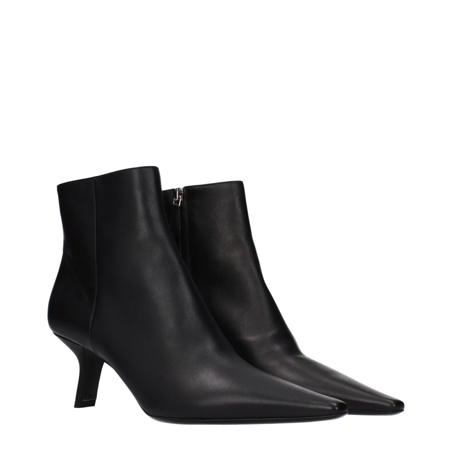 Prada Black Leather Ankle Boots
