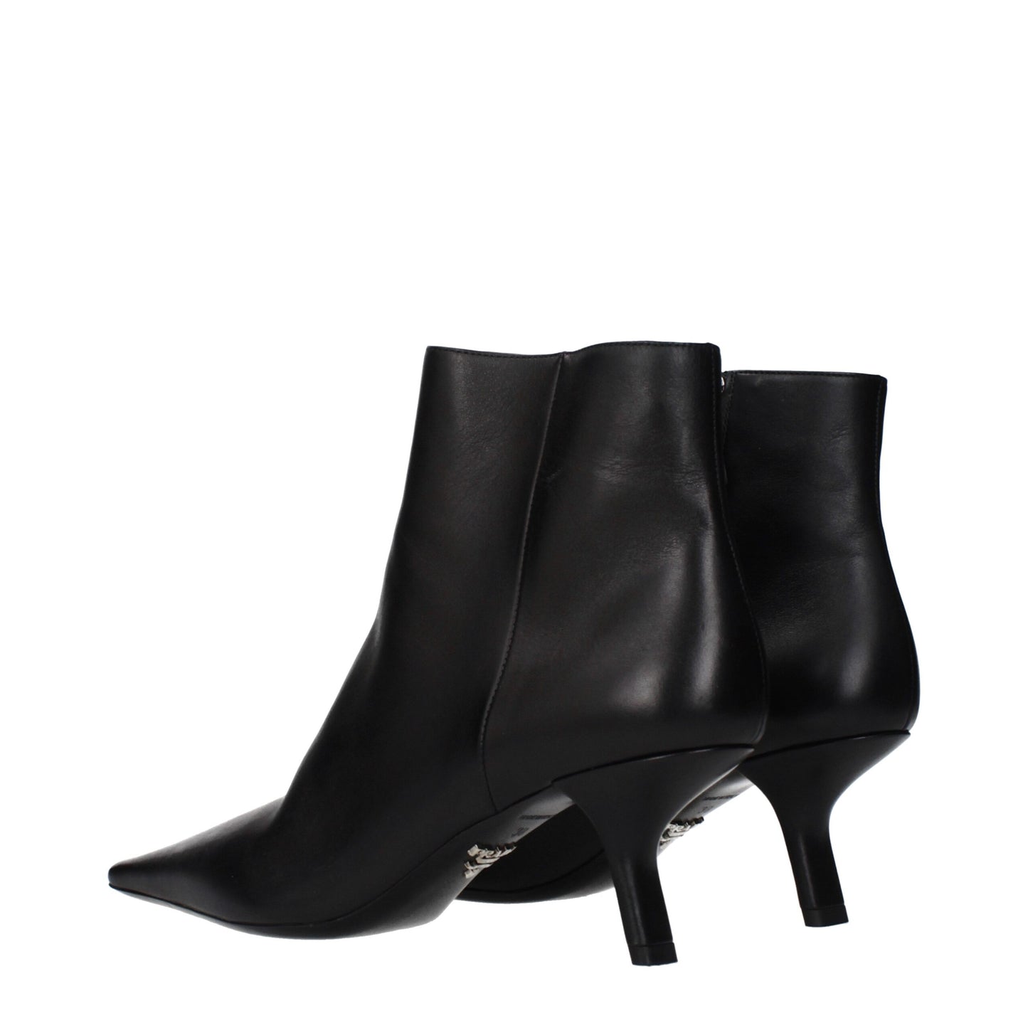 Prada Black Leather Ankle Boots