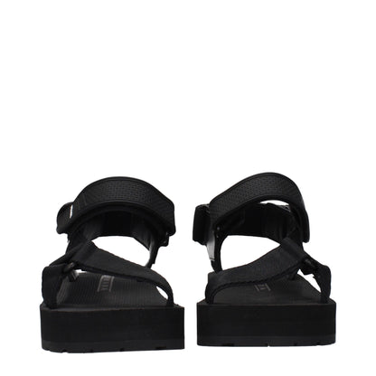 Prada Black Fabric Sandals
