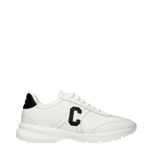 Celine White Leather Athletic Sneakers
