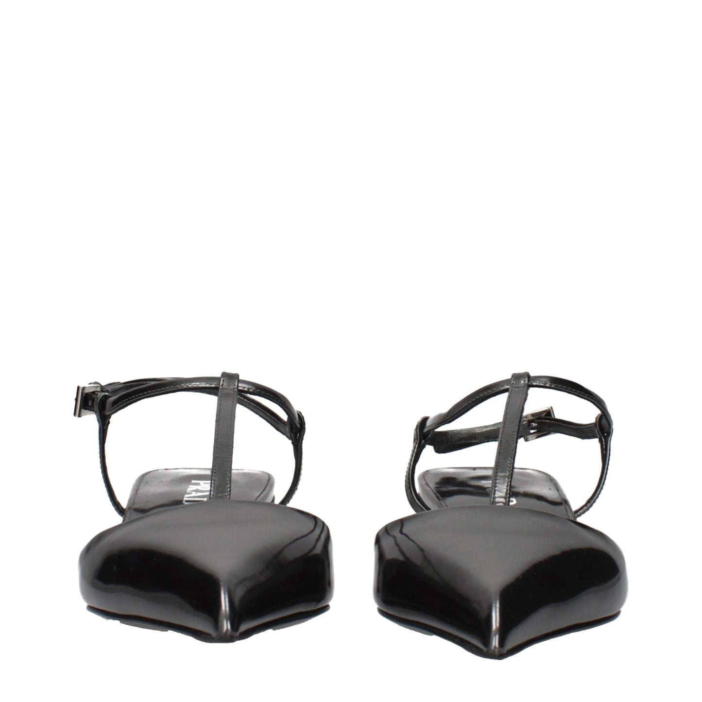 Prada Gray Leather Sandals