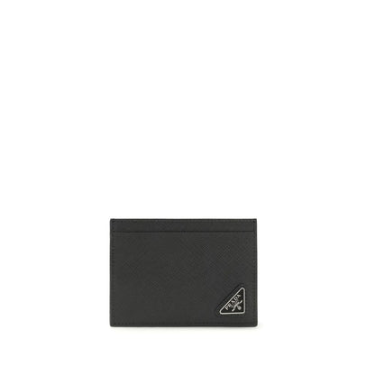 Prada Black Calf Leather Bos Taurus Wallet